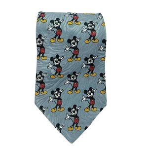 Mickey Unlimited Men's Tie Polyester Windsor Disney Mickey Mouse Gray Novelty